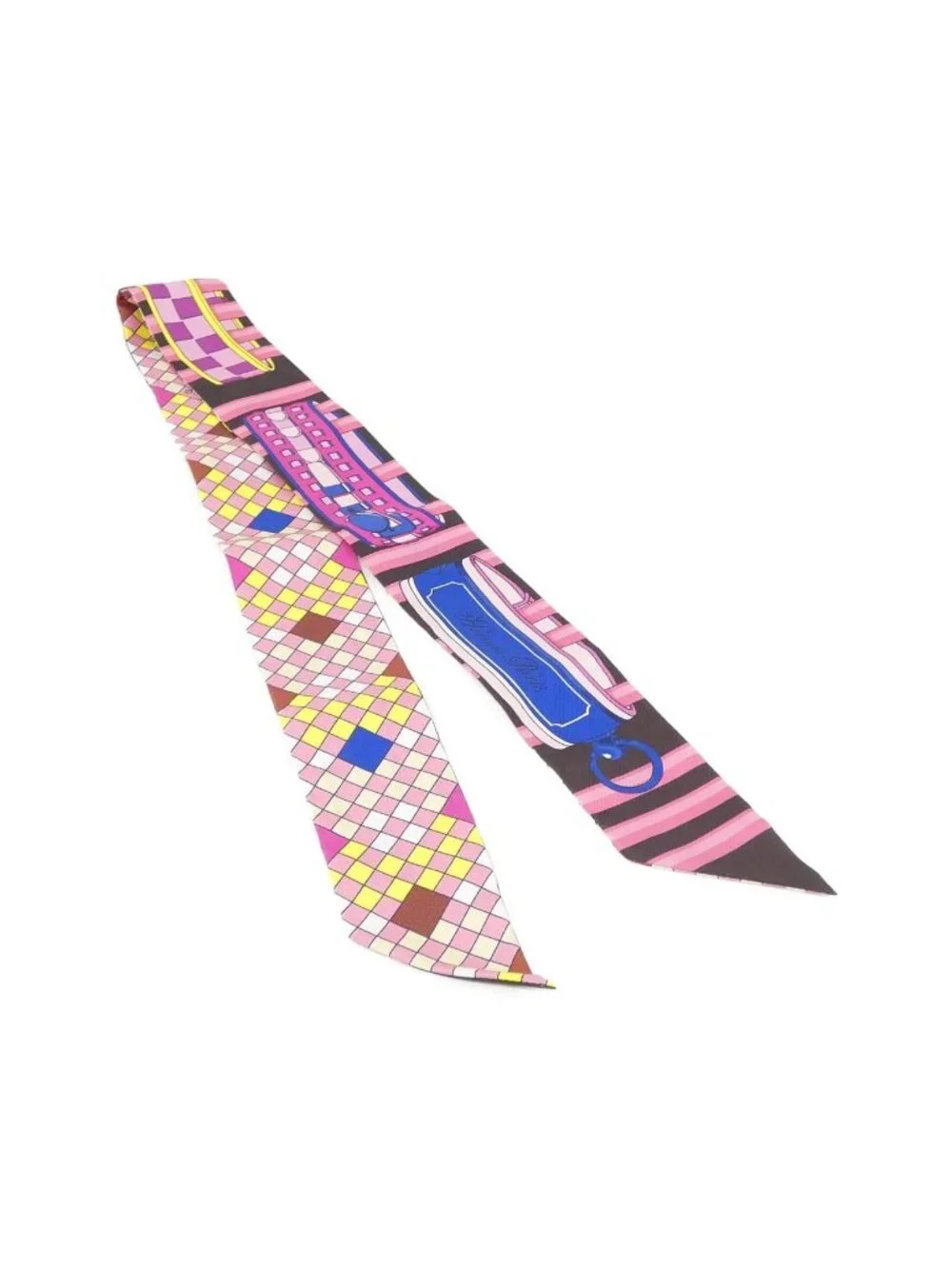 Hermes Colliers de Chiens Remix Twilly Scarf